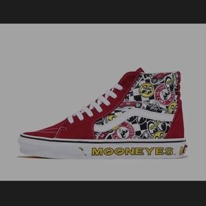 Red and Black High-Top Sneakers Vans